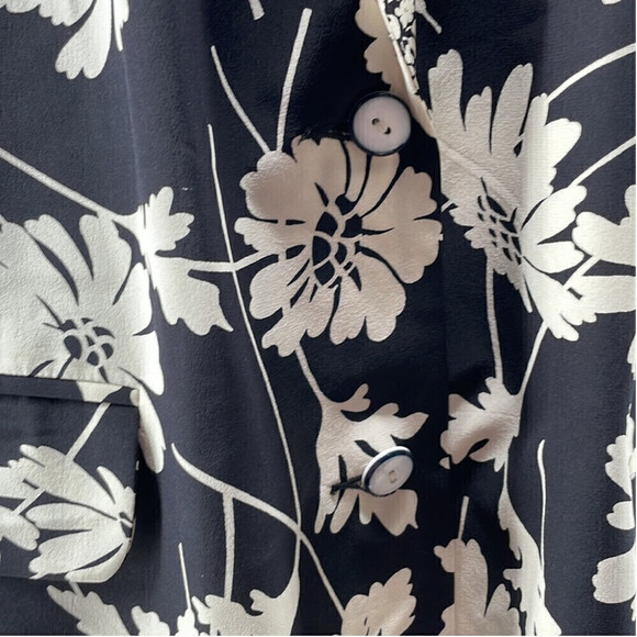 August Silk Diane Gilman silk blazer floral plus size career even luxury sz 2X - Picture 8 of 10